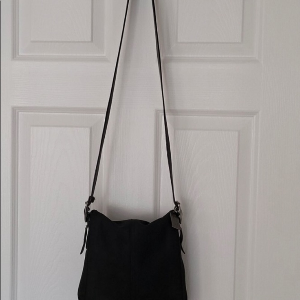 Coach black nylon/leather messenger bag #6253 - Picture 6 of 7